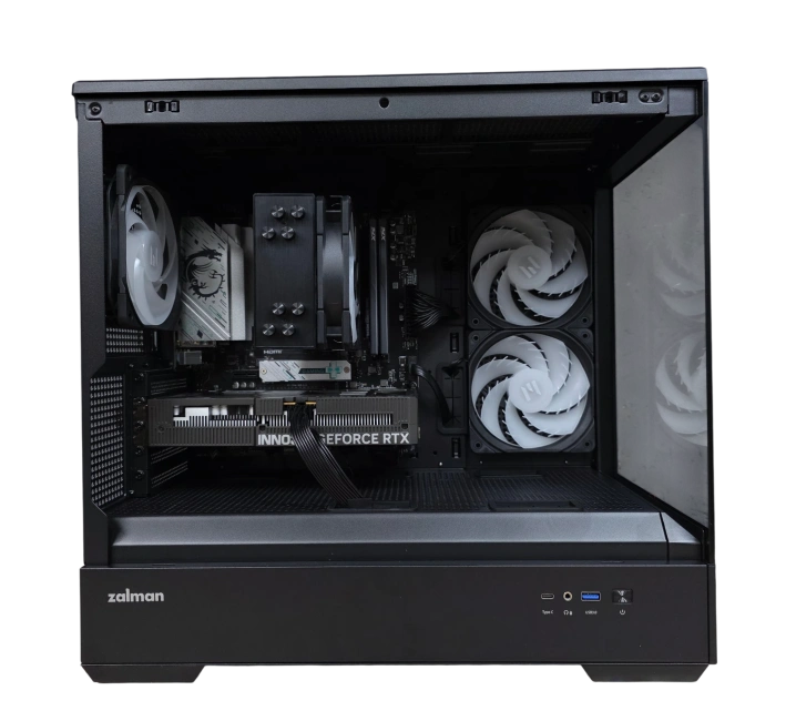 Игровой компьютер 989919 (Core i5-13400F 2.5 ГГц/Intel B760/32 ГБ DDR5 6 ГГц/1024 ГБ SSD/RTX 4060 Ti 8 ГБ/Wi-Fi/800W/Zalman P30 V2 TG ARGB Black TG Black) - купить по выгодной цене!